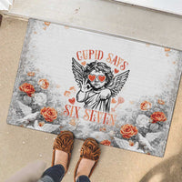 Funny Valentines Day Rubber Doormat Cupid Says 67