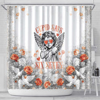 Funny Valentines Day Shower Curtain Cupid Says 67