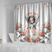 Funny Valentines Day Shower Curtain Cupid Says 67