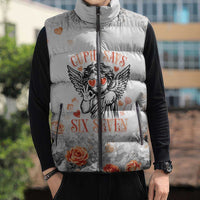 Funny Valentines Day Sleeveless Puffer Jacket Cupid Says 67