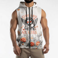 Funny Valentines Day Sleeveless Zip Hoodie Cupid Says 67