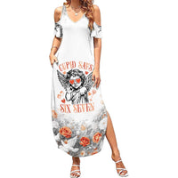 Funny Valentines Day Summer Maxi Dress Cupid Says 67