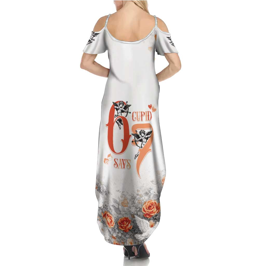 Funny Valentines Day Summer Maxi Dress Cupid Says 67