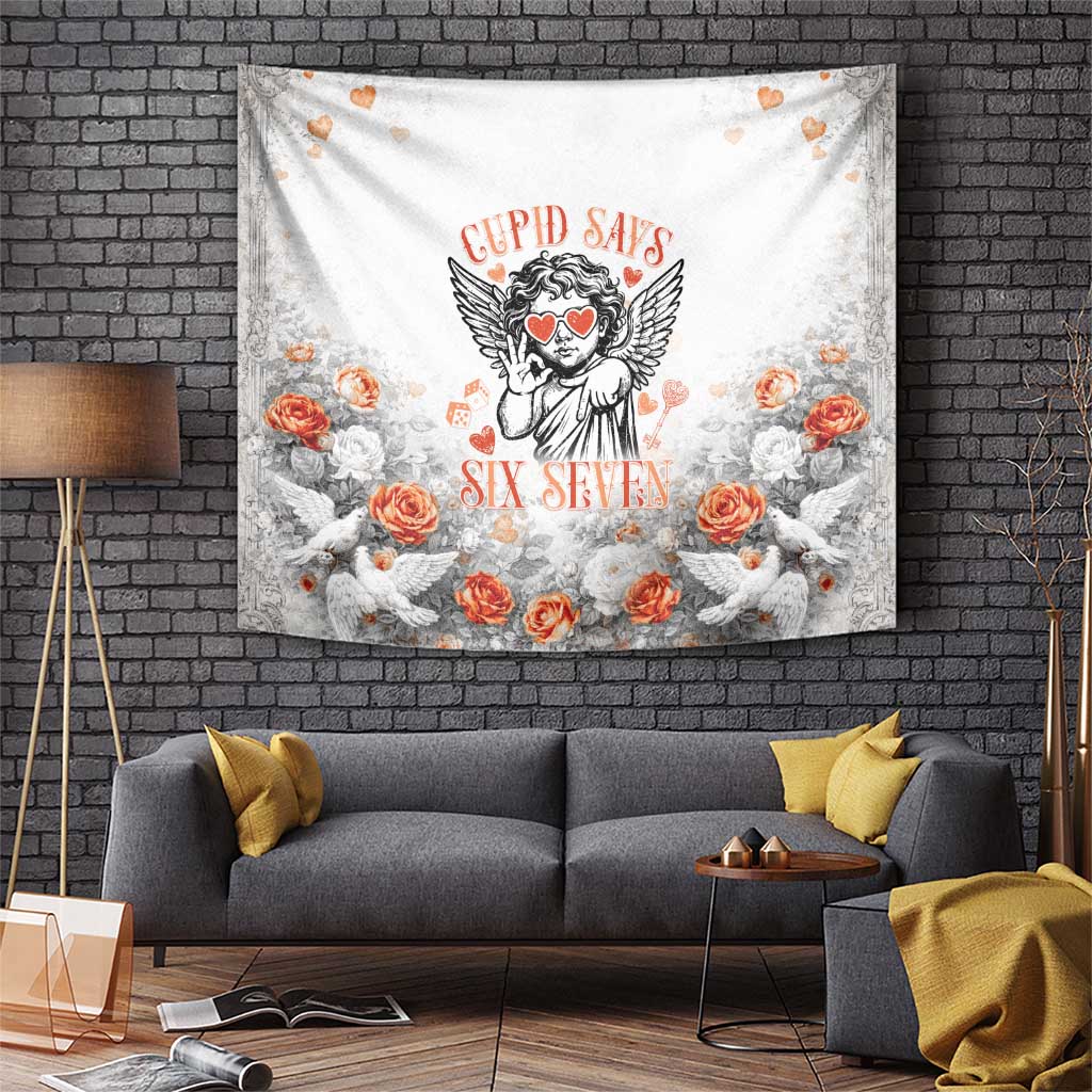 Funny Valentines Day Tapestry Cupid Says 67