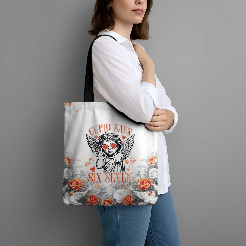 Funny Valentines Day Tote Bag Cupid Says 67