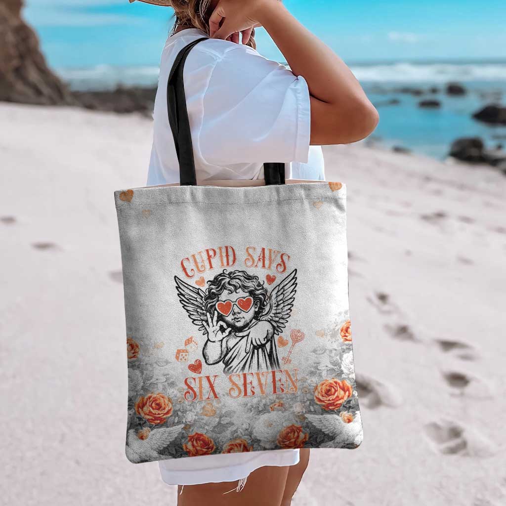 Funny Valentines Day Tote Bag Cupid Says 67