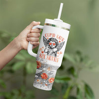 Funny Valentines Day Tumbler With Handle Cupid Says 67