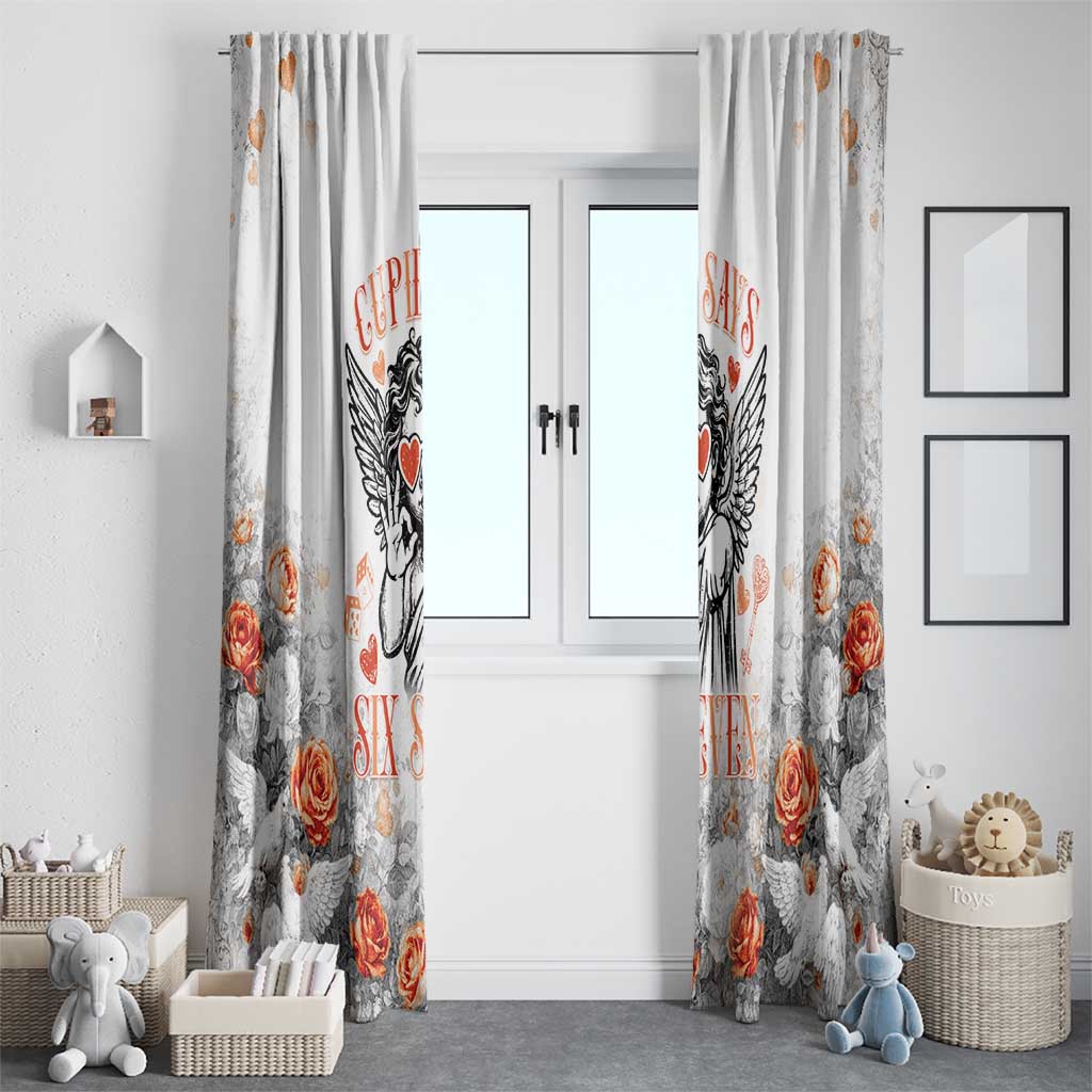 Funny Valentines Day Window Curtain Cupid Says 67