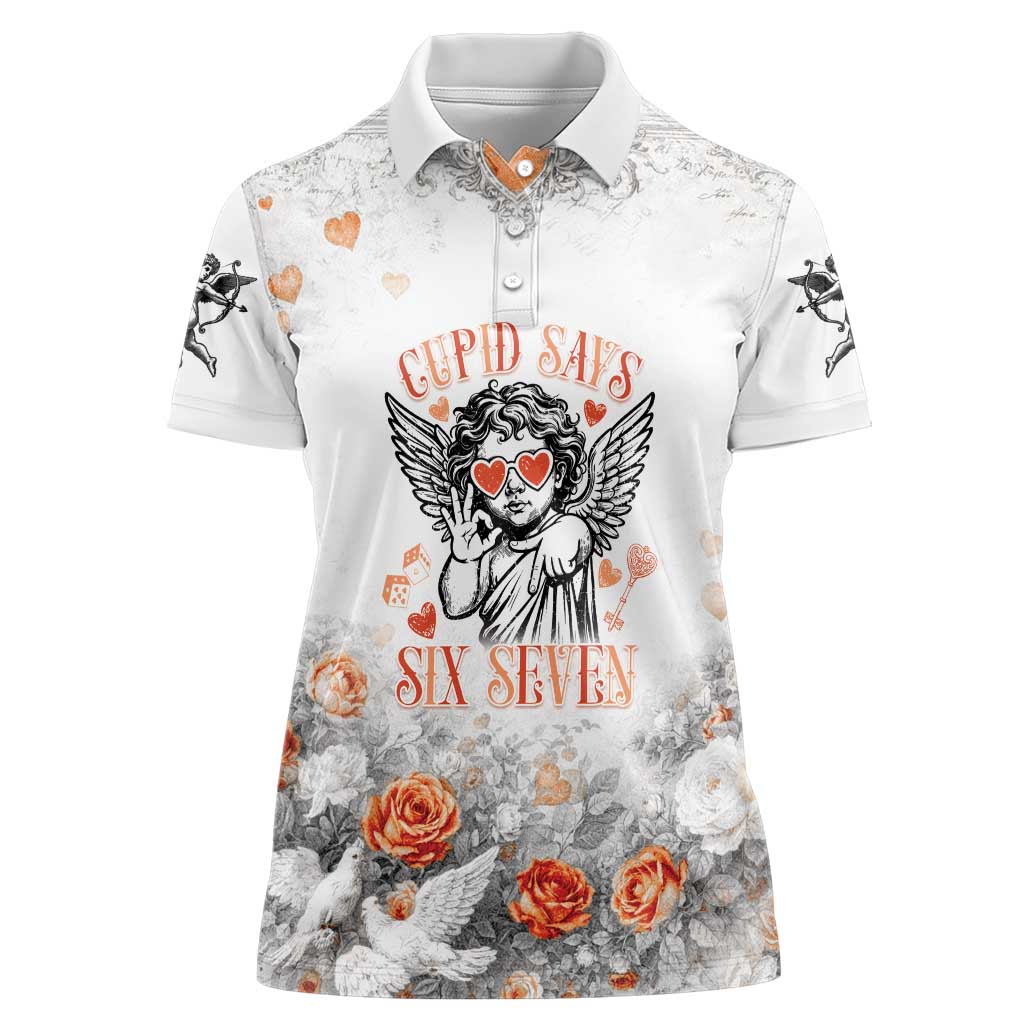 Funny Valentines Day Women Polo Shirt Cupid Says 67