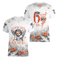 Funny Valentines Day Women V-Neck T-Shirt Cupid Says 67
