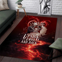 Skull Valentines Day Area Rug I Love You To The Upside Down And Back
