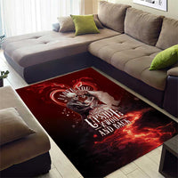 Skull Valentines Day Area Rug I Love You To The Upside Down And Back