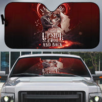 Skull Valentines Day Auto Sun Shade I Love You To The Upside Down And Back