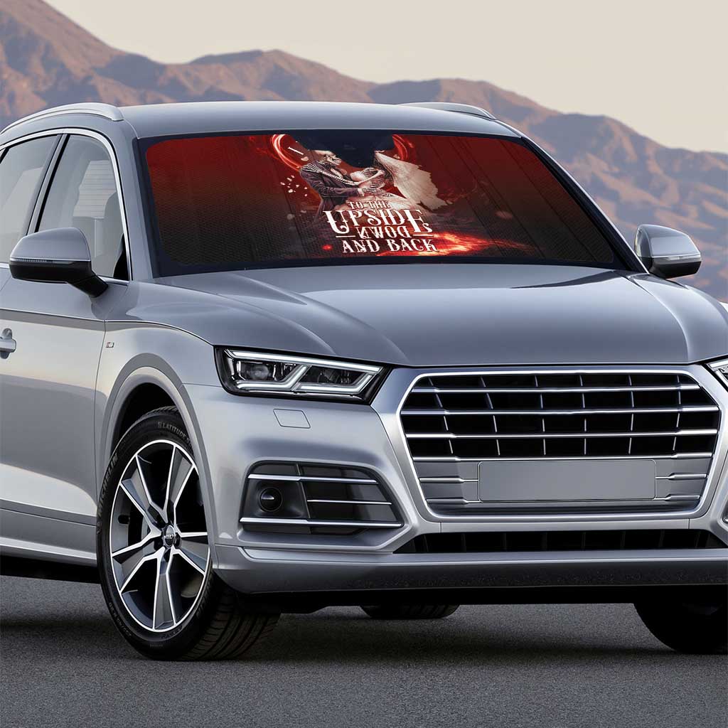 Skull Valentines Day Auto Sun Shade I Love You To The Upside Down And Back