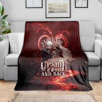 Skull Valentines Day Blanket I Love You To The Upside Down And Back