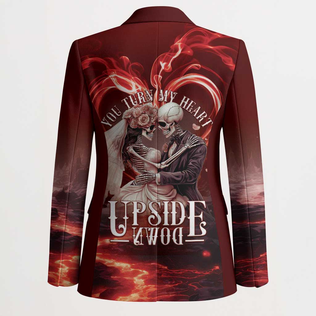 Skull Valentines Day Blazer I Love You To The Upside Down And Back