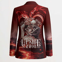 Skull Valentines Day Blazer I Love You To The Upside Down And Back