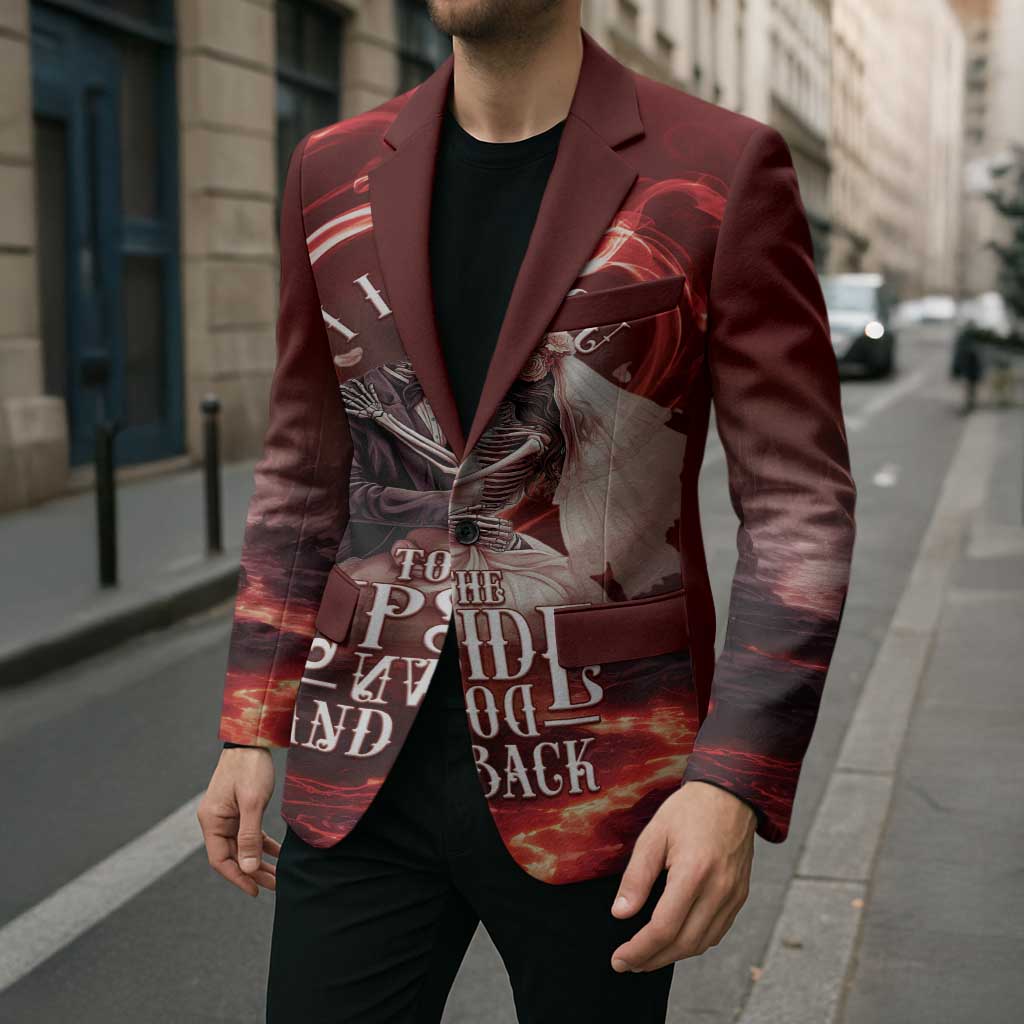 Skull Valentines Day Blazer I Love You To The Upside Down And Back