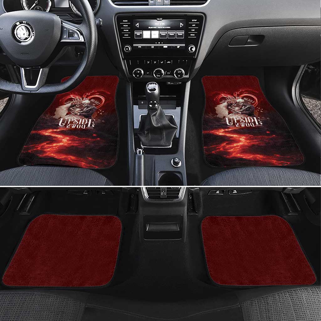 Skull Valentines Day Car Mats I Love You To The Upside Down And Back