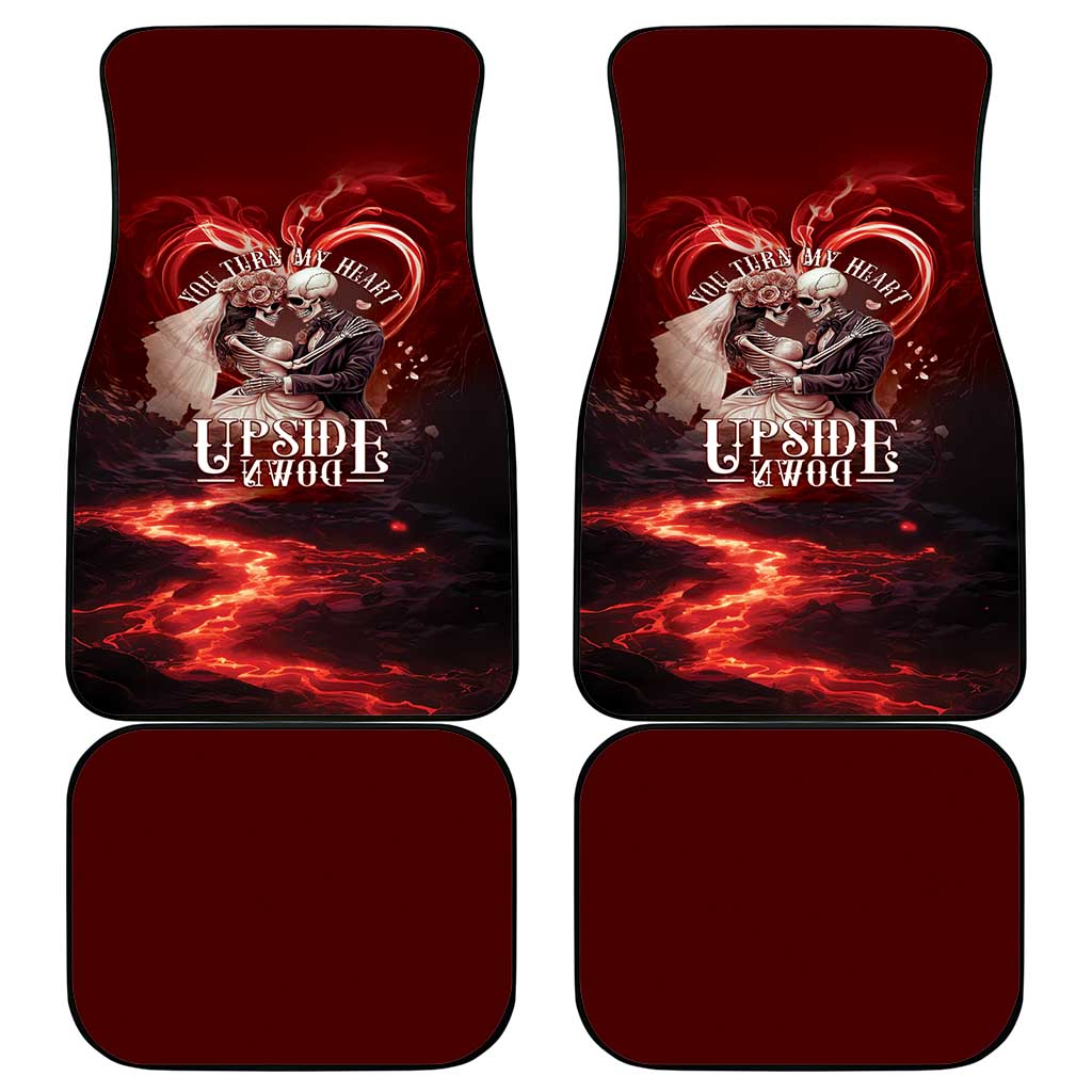 Skull Valentines Day Car Mats I Love You To The Upside Down And Back