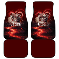 Skull Valentines Day Car Mats I Love You To The Upside Down And Back