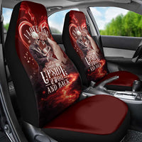 Skull Valentines Day Car Seat Cover I Love You To The Upside Down And Back