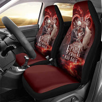 Skull Valentines Day Car Seat Cover I Love You To The Upside Down And Back