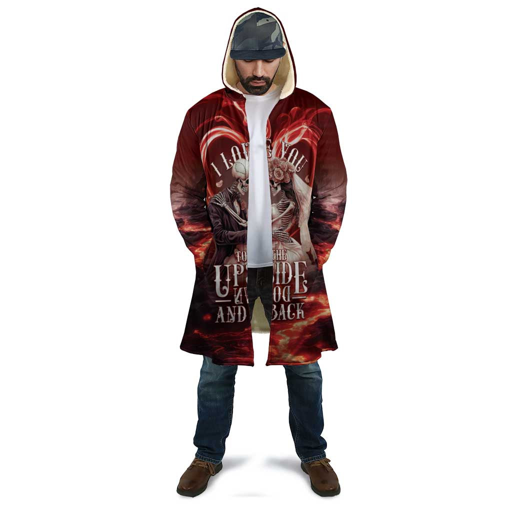Skull Valentines Day Cloak I Love You To The Upside Down And Back