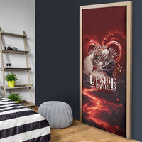 Skull Valentines Day Door Cover I Love You To The Upside Down And Back