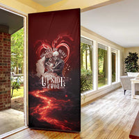 Skull Valentines Day Door Cover I Love You To The Upside Down And Back