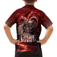 Skull Valentines Day Hawaiian Shirt I Love You To The Upside Down And Back