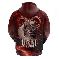 Skull Valentines Day Hoodie I Love You To The Upside Down And Back