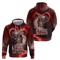 Skull Valentines Day Hoodie I Love You To The Upside Down And Back