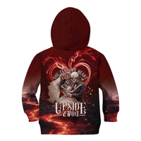 Skull Valentines Day Kid Hoodie I Love You To The Upside Down And Back