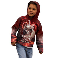 Skull Valentines Day Kid Hoodie I Love You To The Upside Down And Back