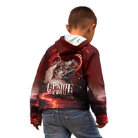 Skull Valentines Day Kid Hoodie I Love You To The Upside Down And Back