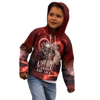 Skull Valentines Day Kid Hoodie I Love You To The Upside Down And Back