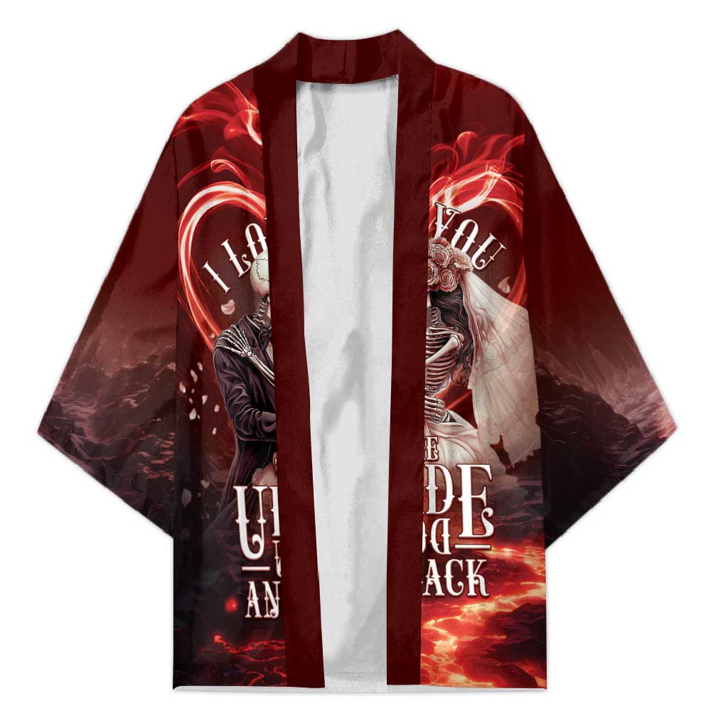 Skull Valentines Day Kimono I Love You To The Upside Down And Back
