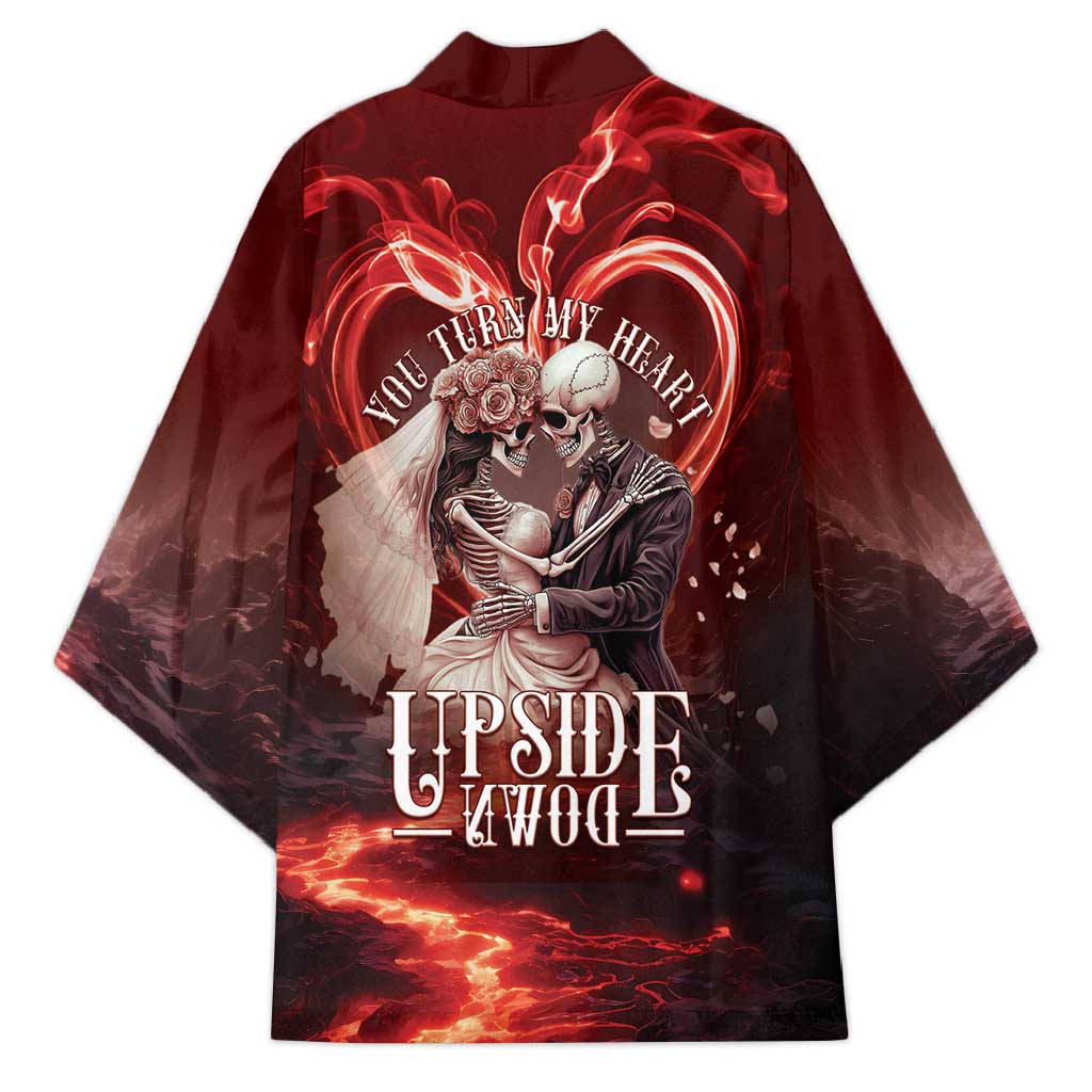 Skull Valentines Day Kimono I Love You To The Upside Down And Back