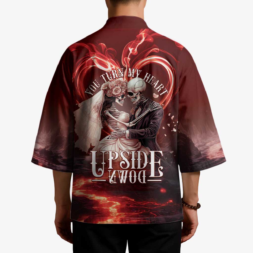 Skull Valentines Day Kimono I Love You To The Upside Down And Back