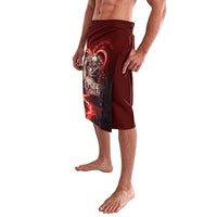 Skull Valentines Day Lavalava I Love You To The Upside Down And Back