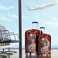 Skull Valentines Day Luggage Cover I Love You To The Upside Down And Back