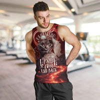 Skull Valentines Day Men Tank Top I Love You To The Upside Down And Back