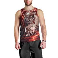 Skull Valentines Day Men Tank Top I Love You To The Upside Down And Back