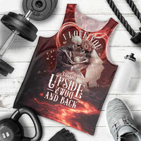 Skull Valentines Day Men Tank Top I Love You To The Upside Down And Back