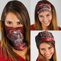 Skull Valentines Day Neck Gaiter I Love You To The Upside Down And Back