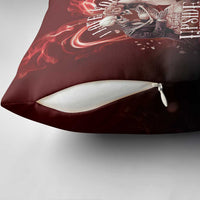 Skull Valentines Day Pillow Cover I Love You To The Upside Down And Back