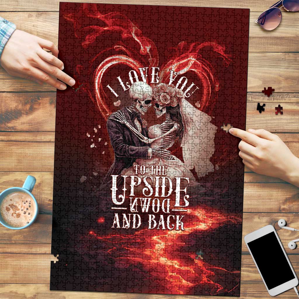 Skull Valentines Day Puzzle I Love You To The Upside Down And Back