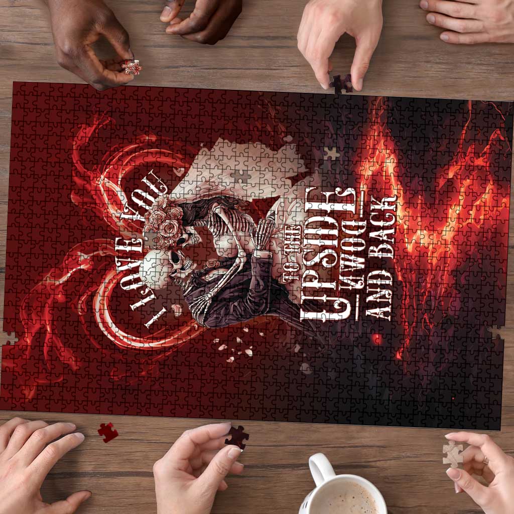Skull Valentines Day Puzzle I Love You To The Upside Down And Back