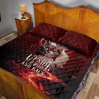 Skull Valentines Day Quilt Bed Set I Love You To The Upside Down And Back